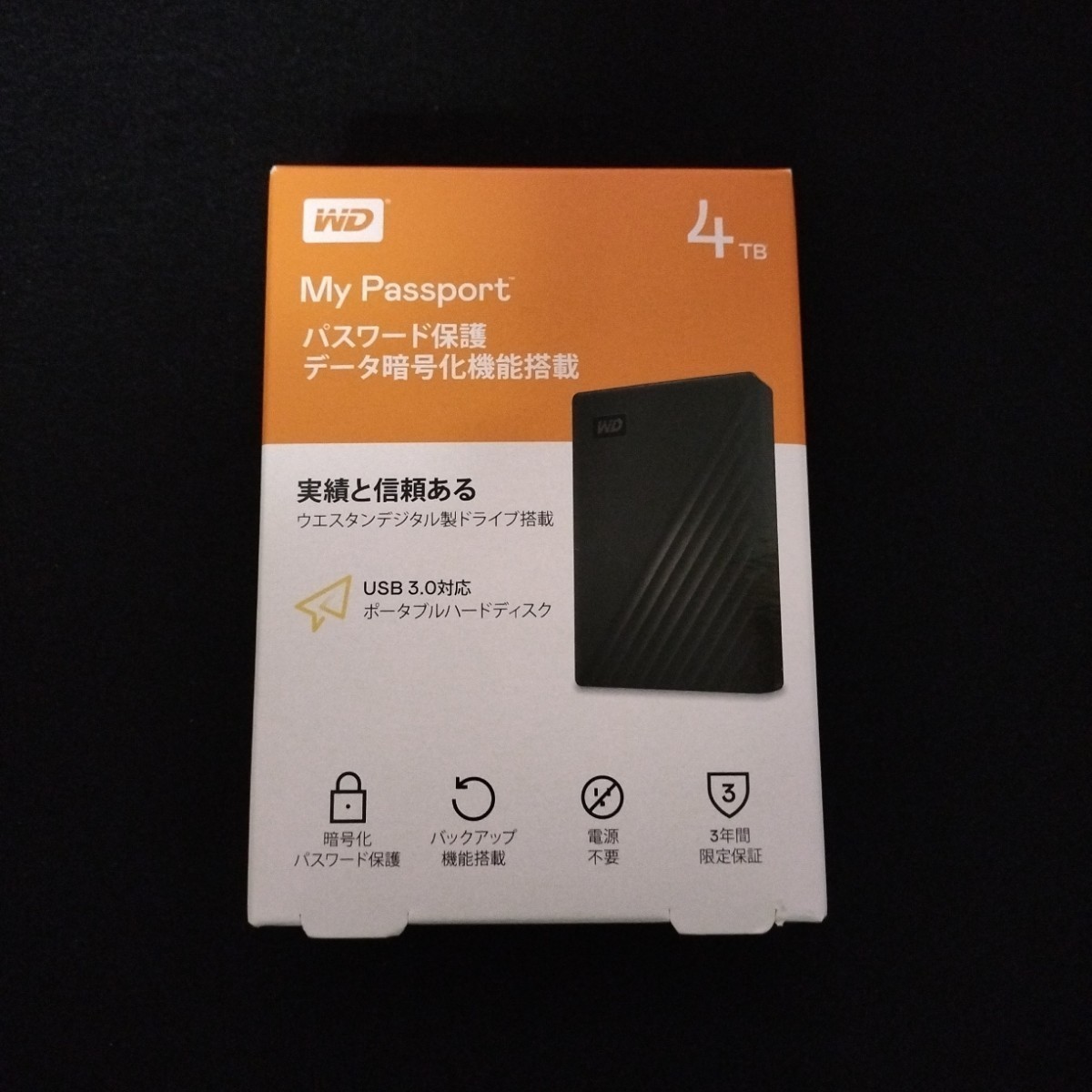 WD HDD ポータブル 外付けハードディスク 4TB WDBPKJ0040BBK