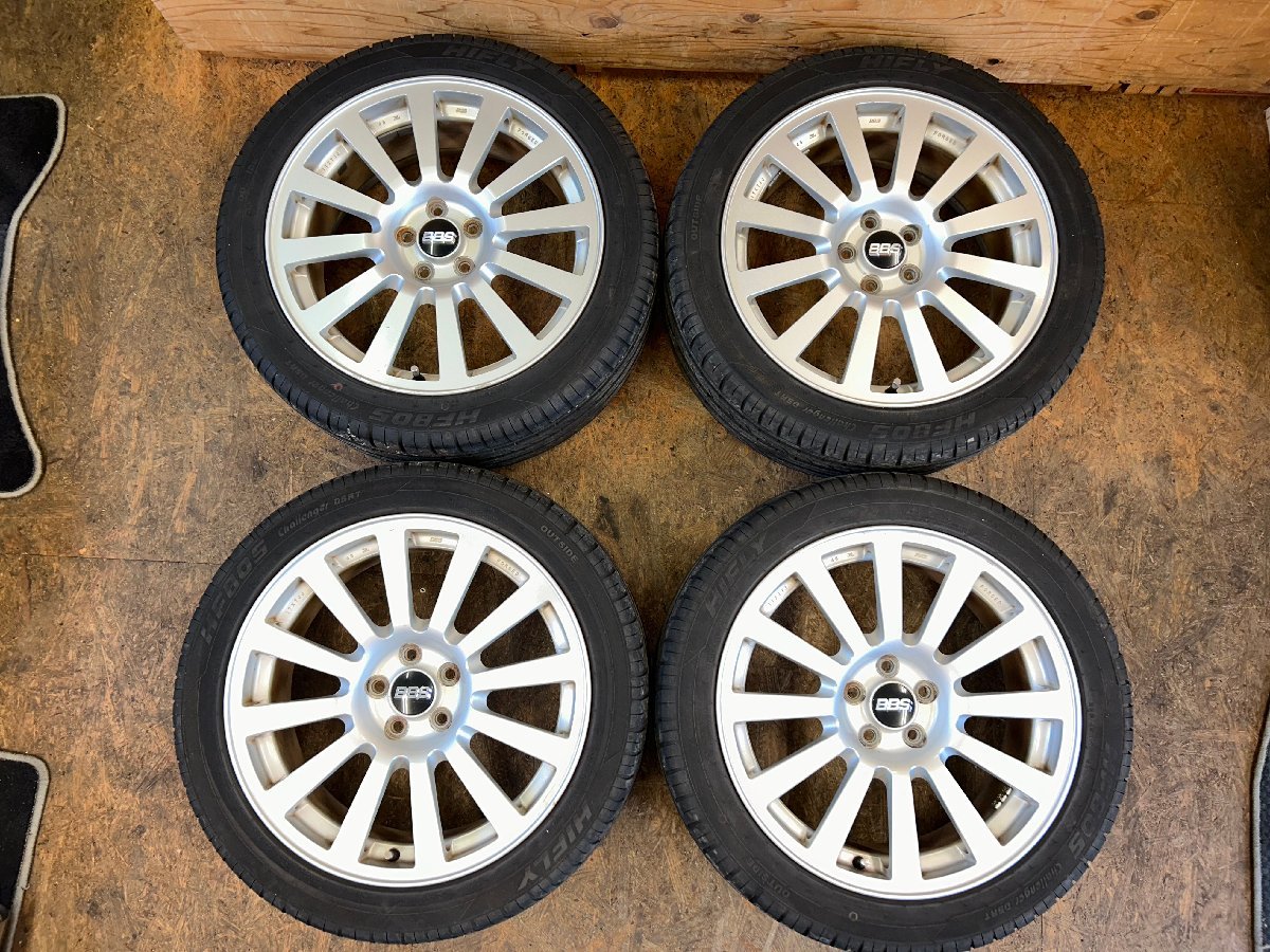 引き取り可　スバル　オプション？　BBS RV722　17×7JJ ＋48 PCD100　4本　日本製　中古品