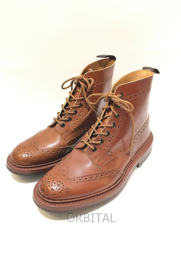 経堂) トリッカーズ Tricker's カントリーブーツ M2508 サイズ7.5 ブラウン メンズ 定番 人気モデル