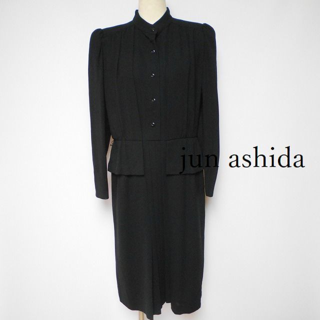 839697 jun ashida ジュンアシダ 黒 プリーツ ワンピース 13