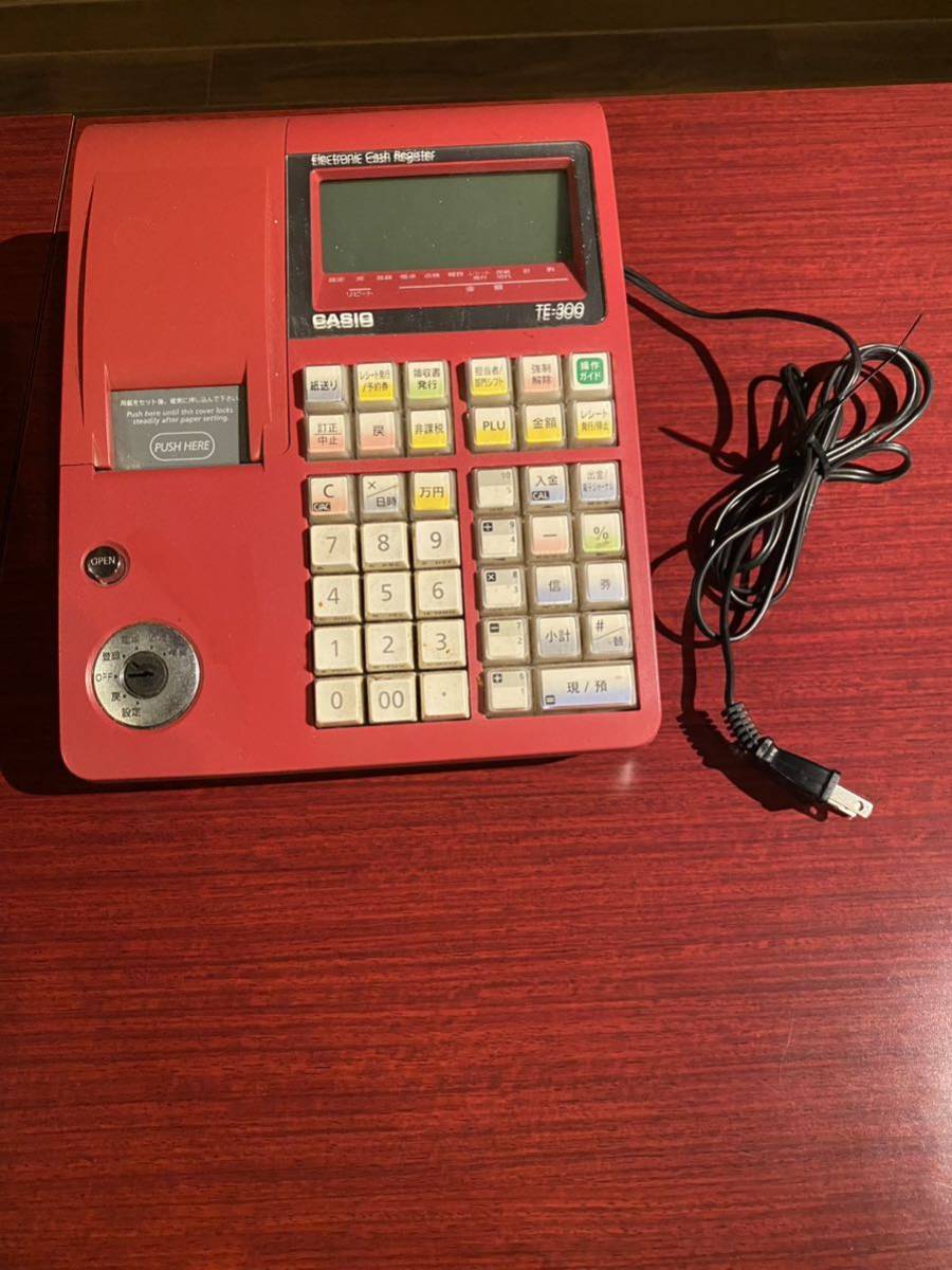 CASIO TE-300 電子レジスター レッド TE-300｜電子レジスター［POSレジ・ネットレジ］ - CASIO
