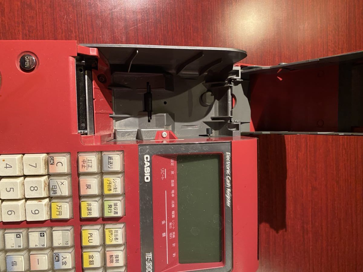 CASIO CASIO カシオ カシオレジスター レッド 赤色 TE-300 TE-300