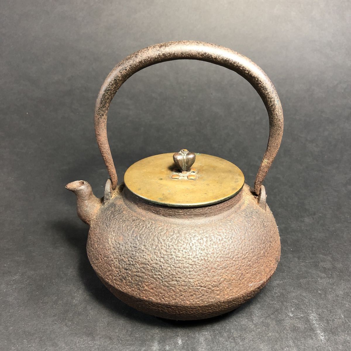 龍文堂 造 鉄瓶 水漏れなし 時代 茶道具 煎茶道具 時代 鉄瓶 茶道具 