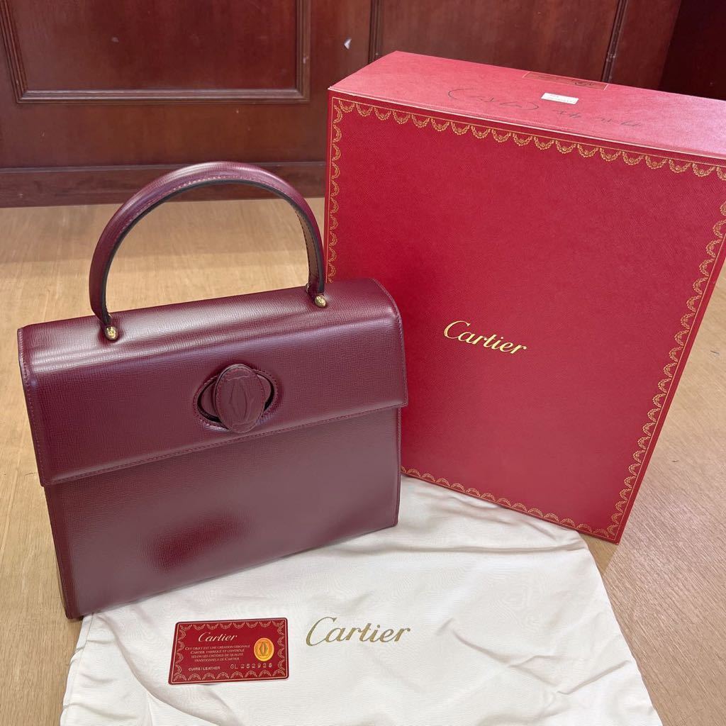 未使用品 カルティエ CARTIER マストライン ハンドバッグ ターンロック