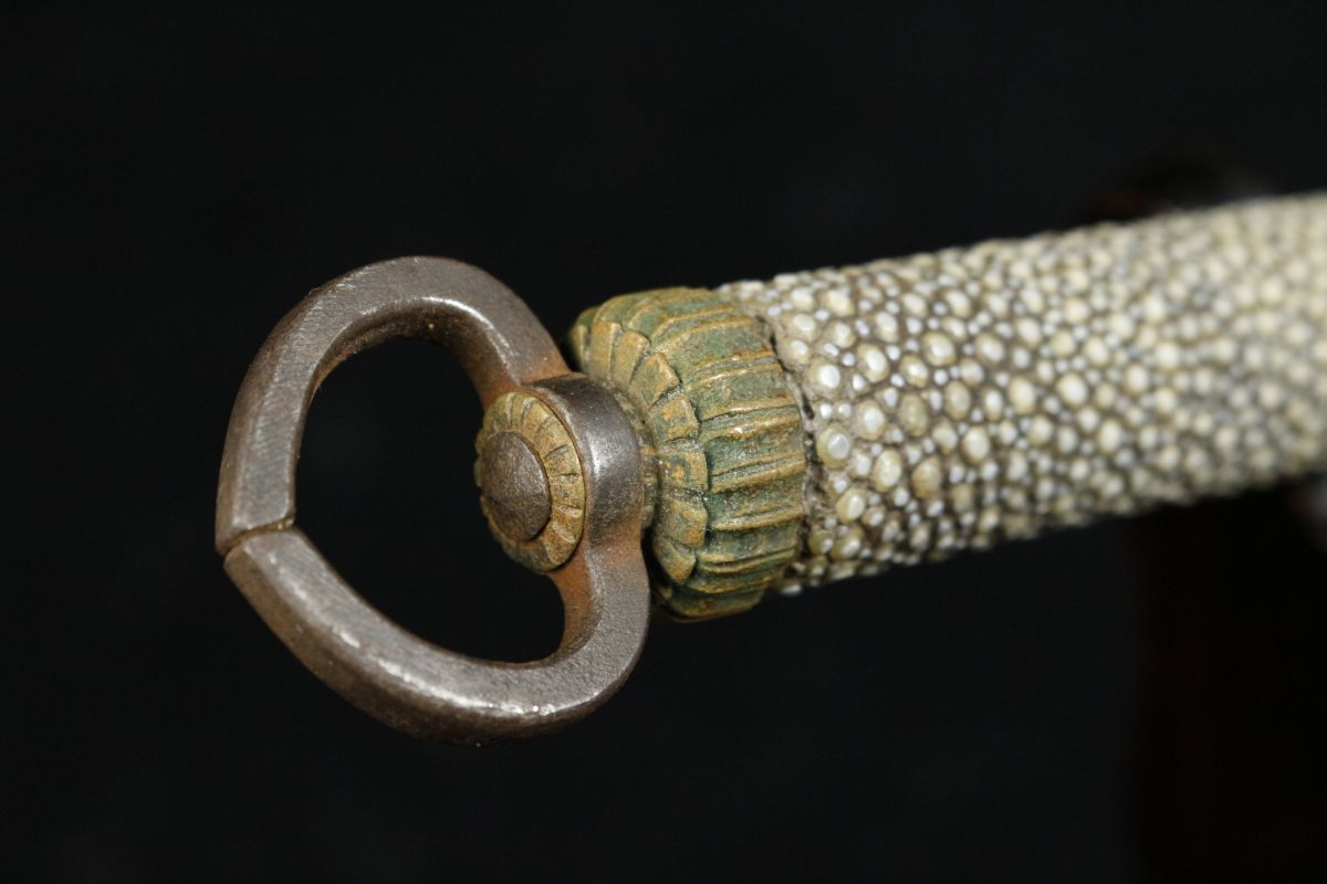 時代武具 十手 鮫皮 Yahoo!オークション - 時代本歌 鉄地十手 44.2