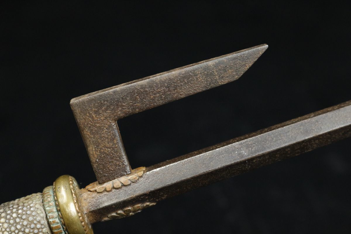 時代武具 十手 鮫皮 Yahoo!オークション - 時代本歌 鉄地十手 44.2