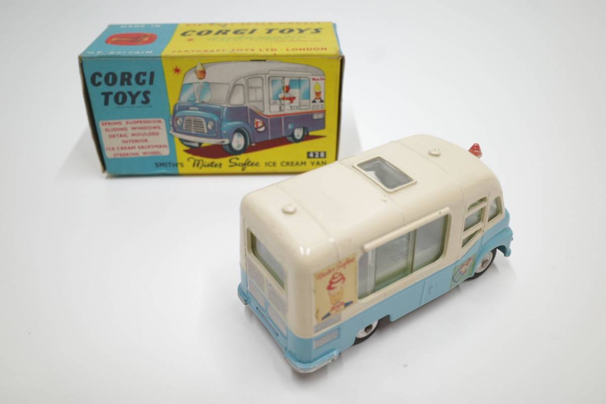 Mt98A◆現状品 No.428 CORGI TOYS コーギー SMITH'S Mister Softee ICE CREAM VAN スミス ミスター ソフティ アイスクリーム バン 当時物