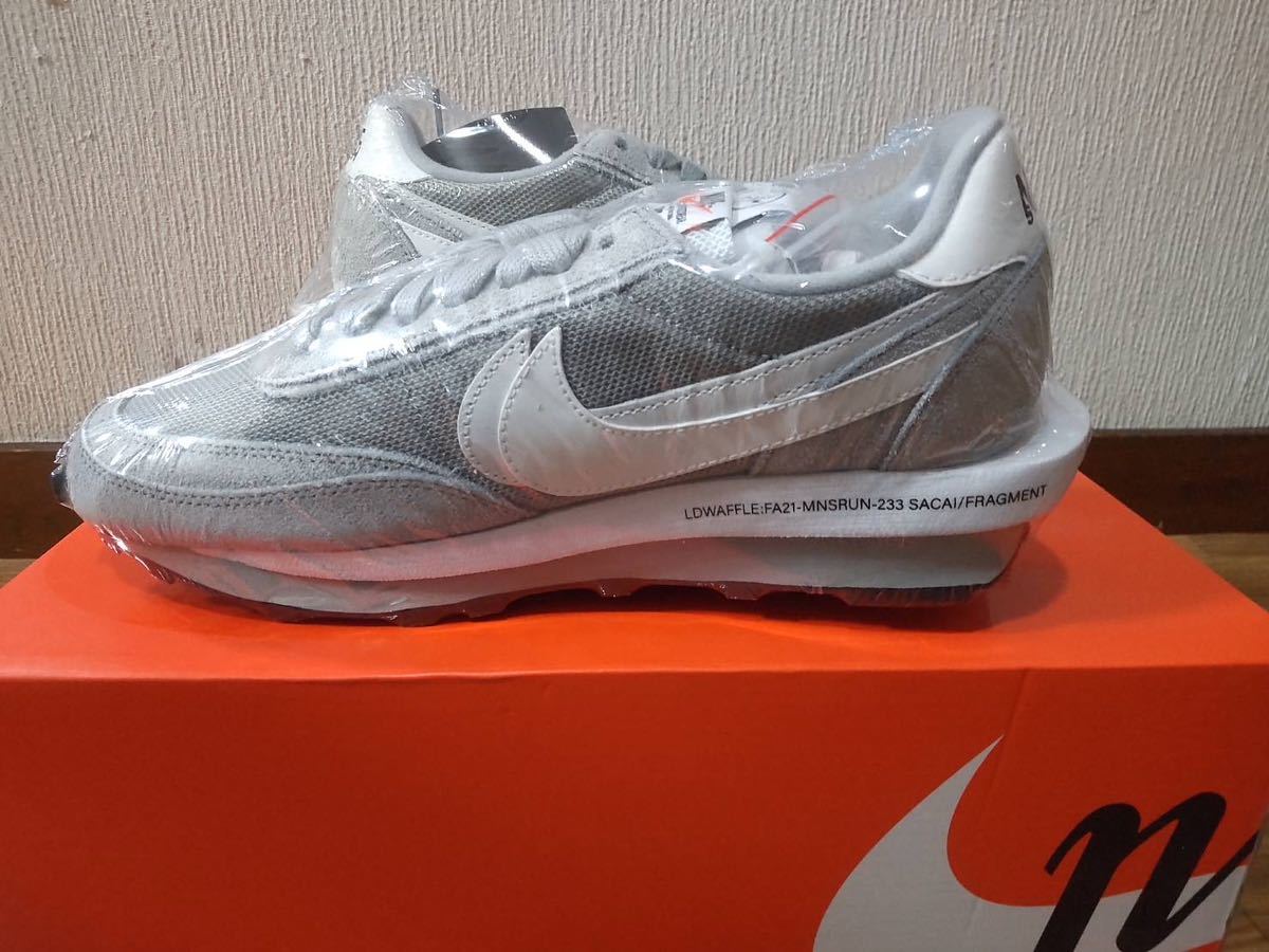 新品未使用黒タグ付Fragment × sacai × Nike LD Waffle Light Smoke 