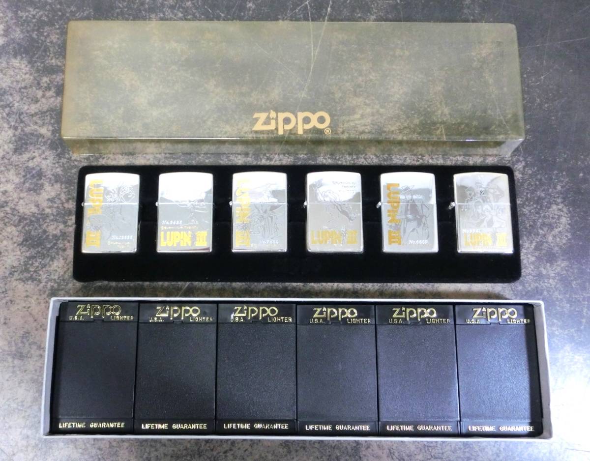 ☆W99)未使用 zippo ジッポ ライター 彫刻 モンキー・パンチ ルパン 