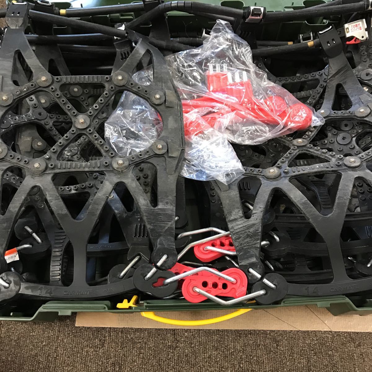 ◇カーメイト 非金属タイヤチェーン バイアスロンクイックイージー QE14 タイヤチェーン 非金属チェーン 