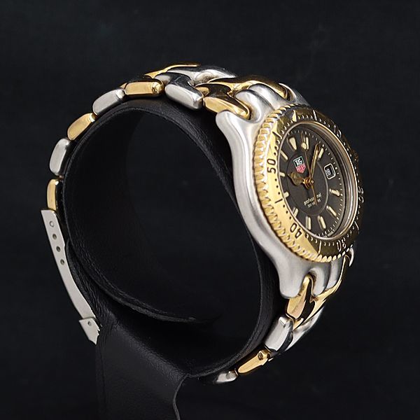 1円 稼働 良品 タグホイヤー WG1320-0 セル QZ グレー文字盤 デイト