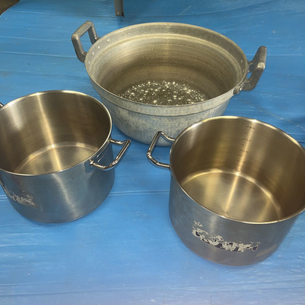 ★店舗引き上げ品★ 寸胴 鍋 ステンレス 業務用 両手鍋 スープ鍋 調理器具 大鍋 キャンプ アウトドア レジャー ebm prochef プロシェフ　26