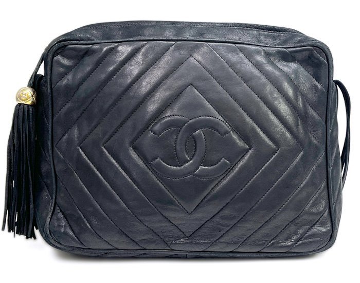 CHANEL シャネル ダイヤステッチ フリンジ ショルダーバッグ 