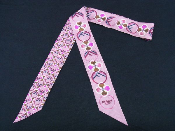 1円 FENDI フェンディ ラッピー ツイリー 花柄 フラワー リボン