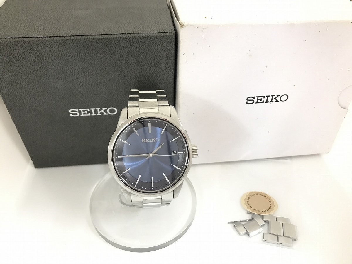 稼働/美品】SEIKO ソーラー メンズ腕時計 シルバー 7B24-0BH0 E) SEIKO 