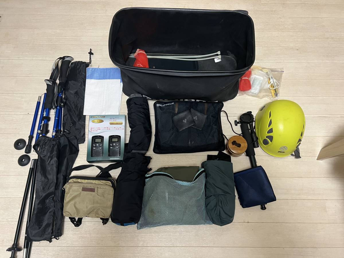 ☆渓流登山極上セット☆　シマノ　モンベル　リバレイ各サイズＳ・Ｍ　コロンビア　ペツル　ERIOS　ヘルメット　トランシーバー他　