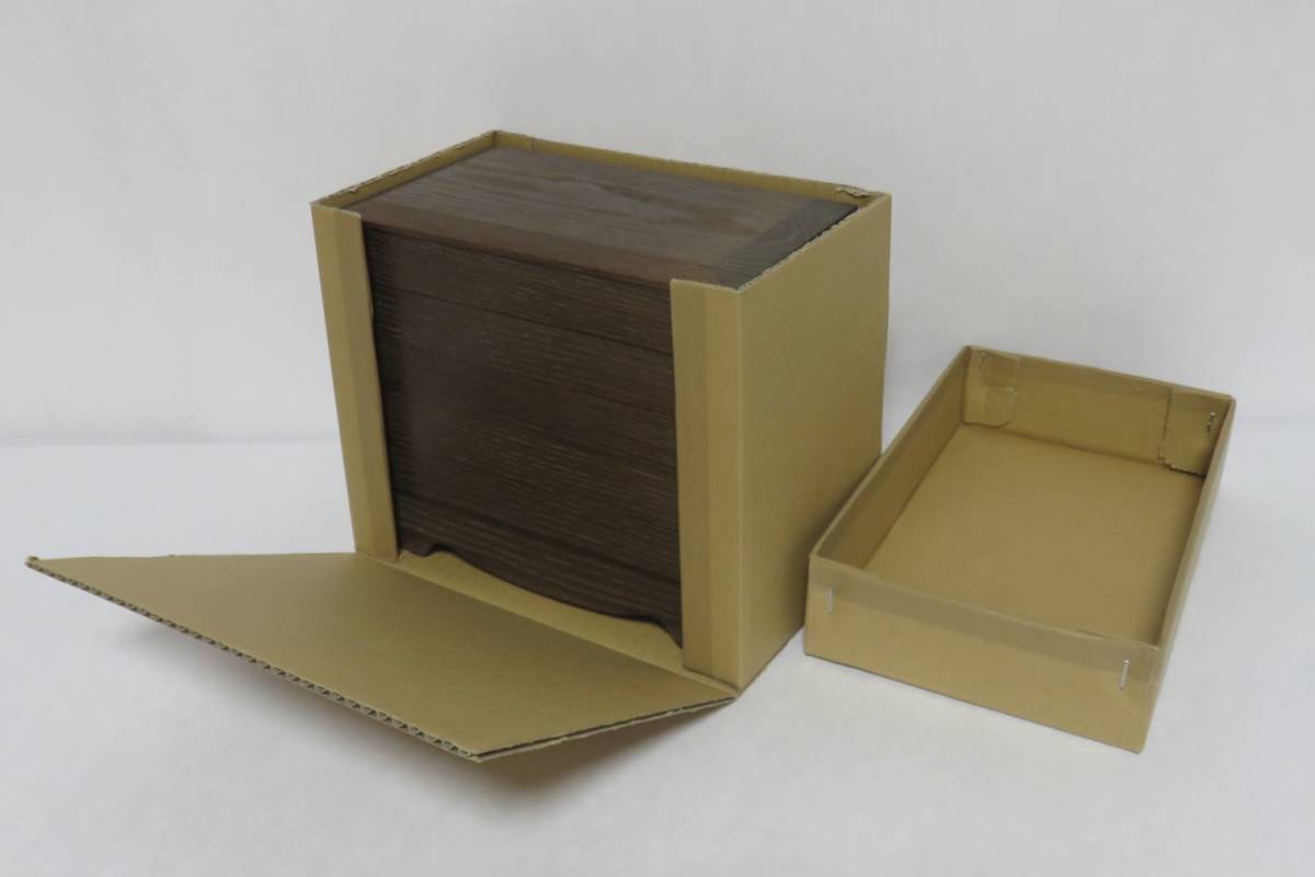 ＜茶道具さくら＞女桑　五段重 硯箱セット　※紙箱　「送料一律９７２円～・複数個口発送でも９７２円～」