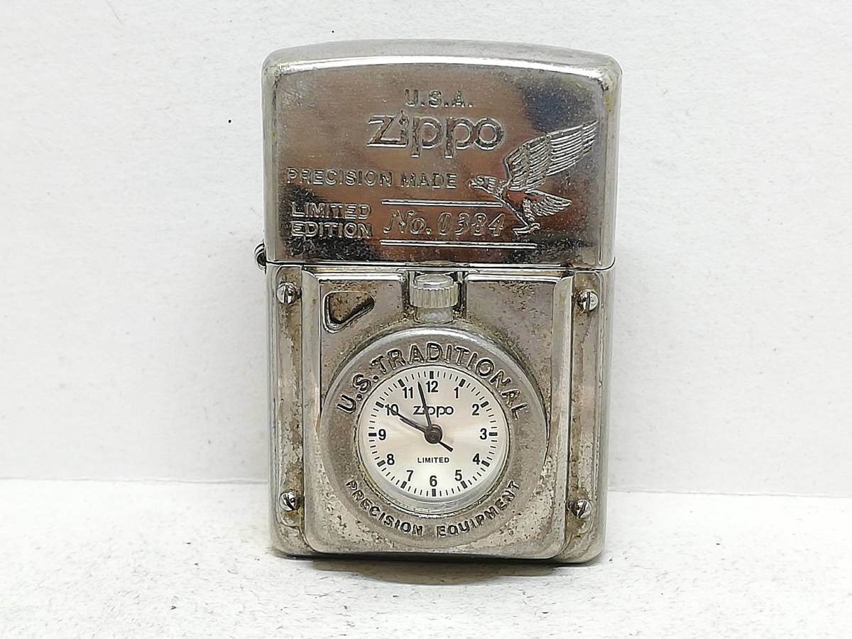 ZIPPO 04 TIME LIGHT 時計付き オイルライター ZIPPO TIME 1000円 