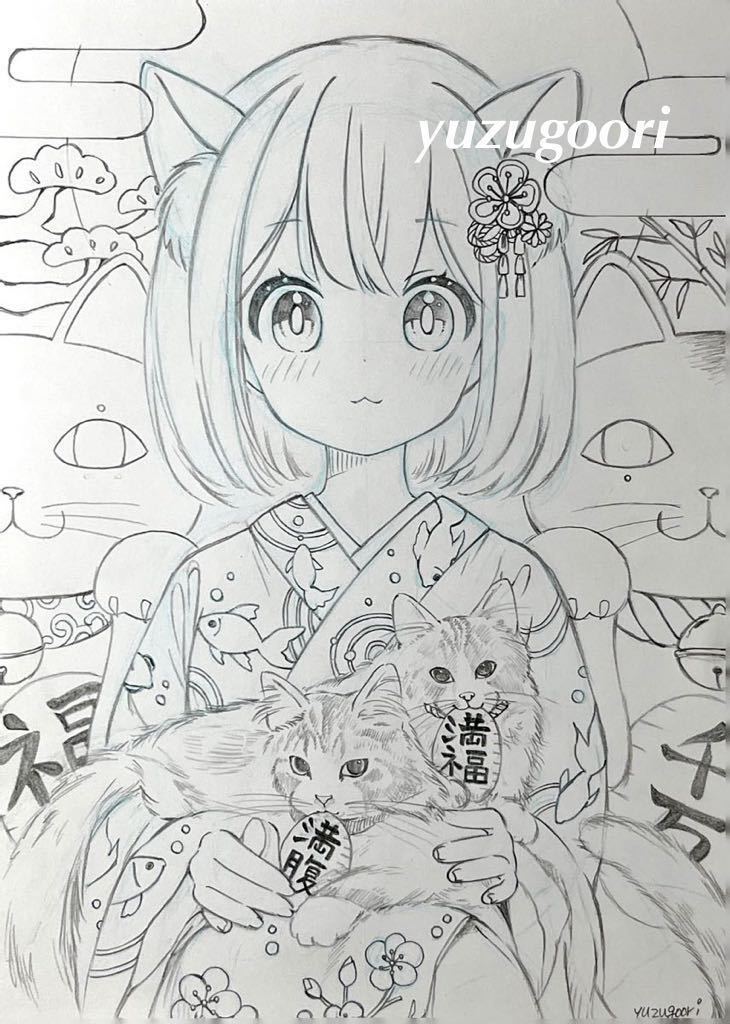 手描きイラスト▽創作▽A6サイズ2 【公式通販】