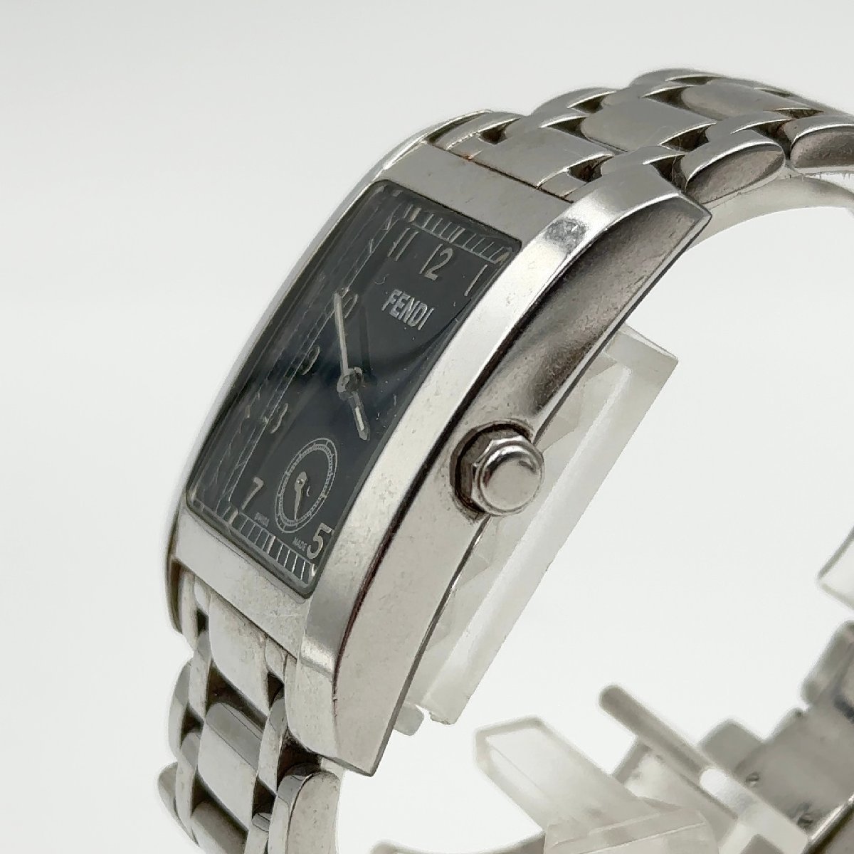 フェンディ QZ FENDI スモセコ 7000G 稼動 腕時計 ブラック クォーツ 0 