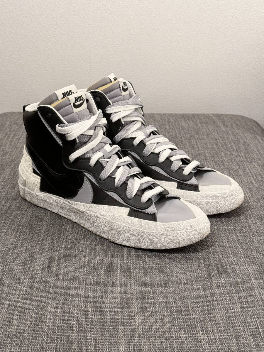 sacai NIKE Blazer MID Black / Wolf Grey US10 28cm