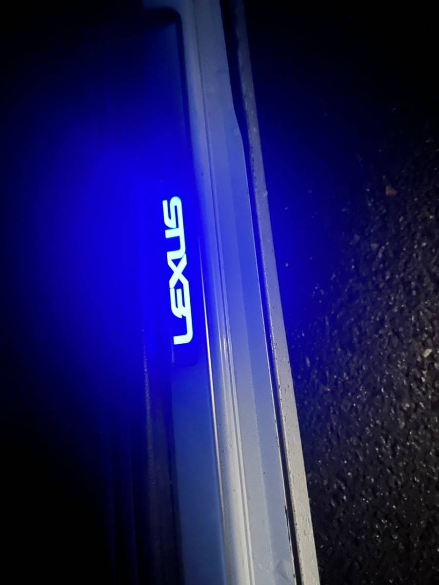 美品 レクサス LS LS460 LS600h 前期 中期 後期 オプション LEDイルミネーション スカッフプレート UVF45 UVF46 USF40 動作OK LS 2006年モデル LEXUS カスタム エアロパーツ LS600h.レクサス.460