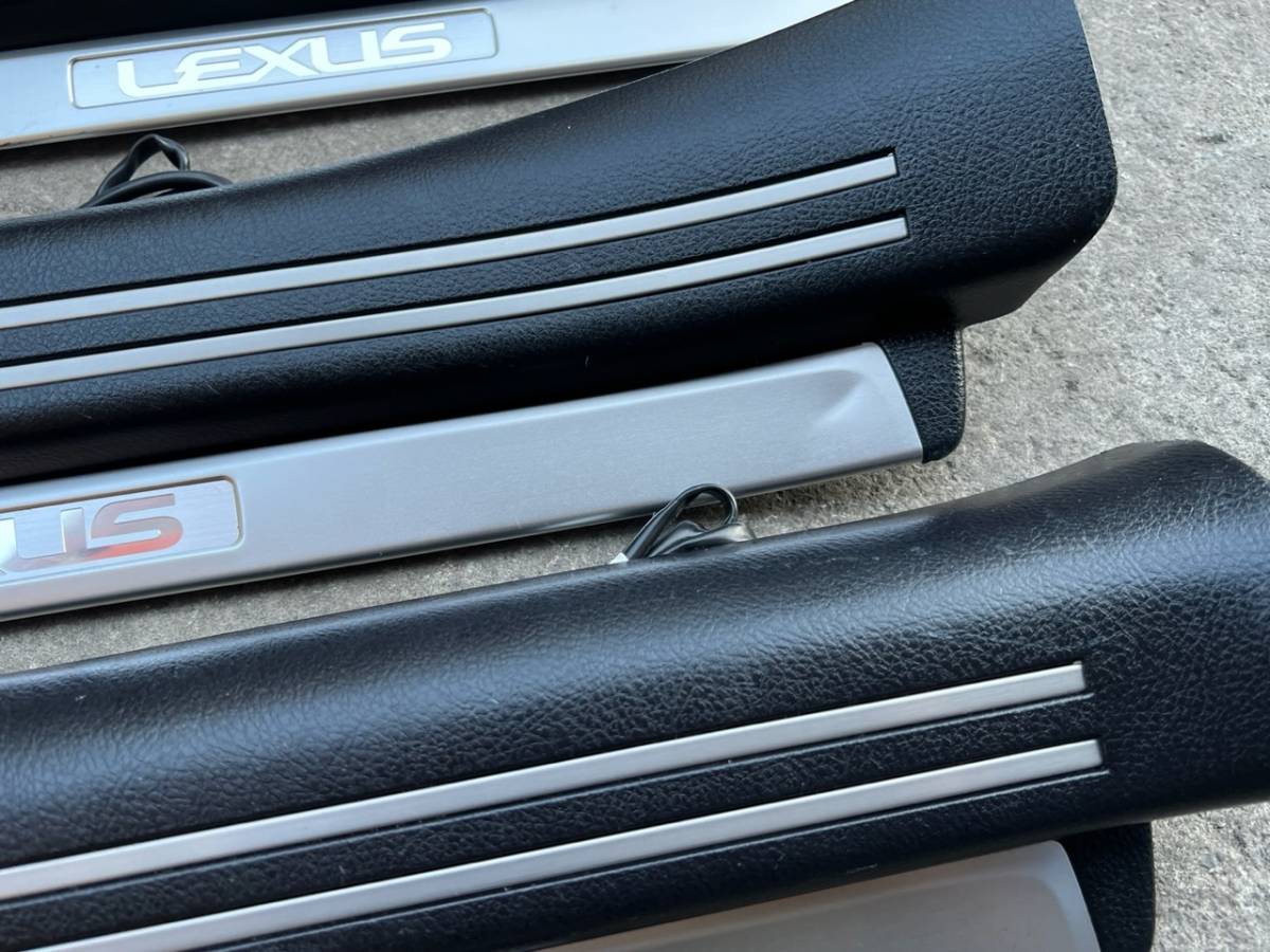 美品 レクサス LS LS460 LS600h 前期 中期 後期 オプション LEDイルミネーション スカッフプレート UVF45 UVF46 USF40 動作OK LS 2006年モデル LEXUS カスタム エアロパーツ LS600h.レクサス.460