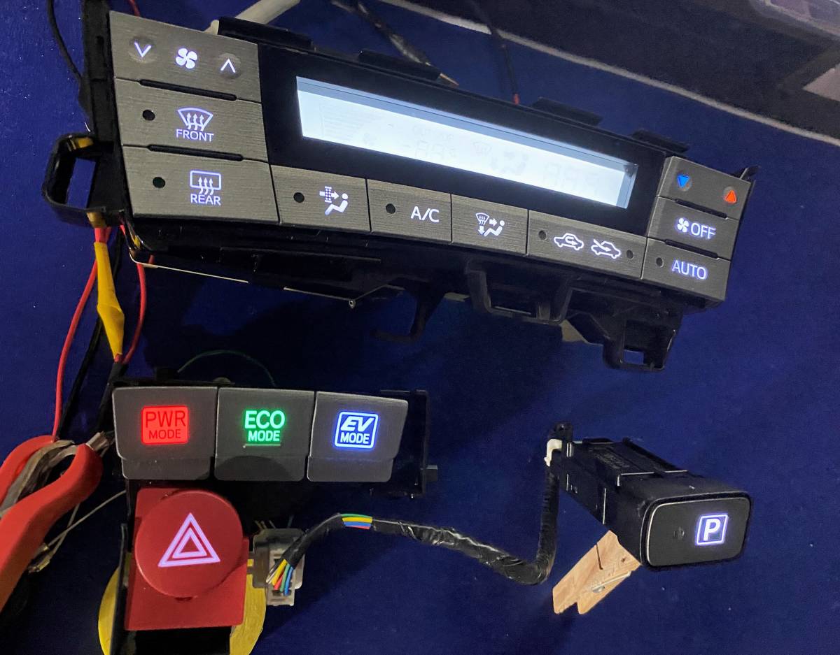 1円～ プリウス ZVW30 後期 LED打ち換え済み エアコンパネル＆シフト