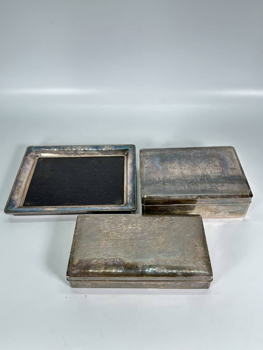  日本美術 玉屋製 銀製 銀莨箱 銀縁唐木盆付 内紫檀 三点セット 時代物 旧家蔵(その他)｜売買されたオークション情報、yahooの商品情報をアーカイブ公開 - オークファン その他