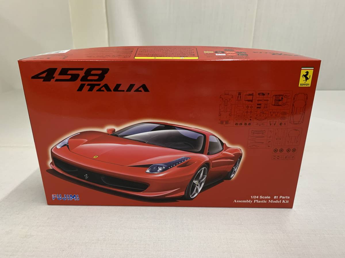 １：２４ フェラーリ４５８　リアルスポーツカ―　ＲＳー８１　２０１０：０５　 Ｆｕｊｉｍｉ 　１２３８２０ ＭＡＤＥ 