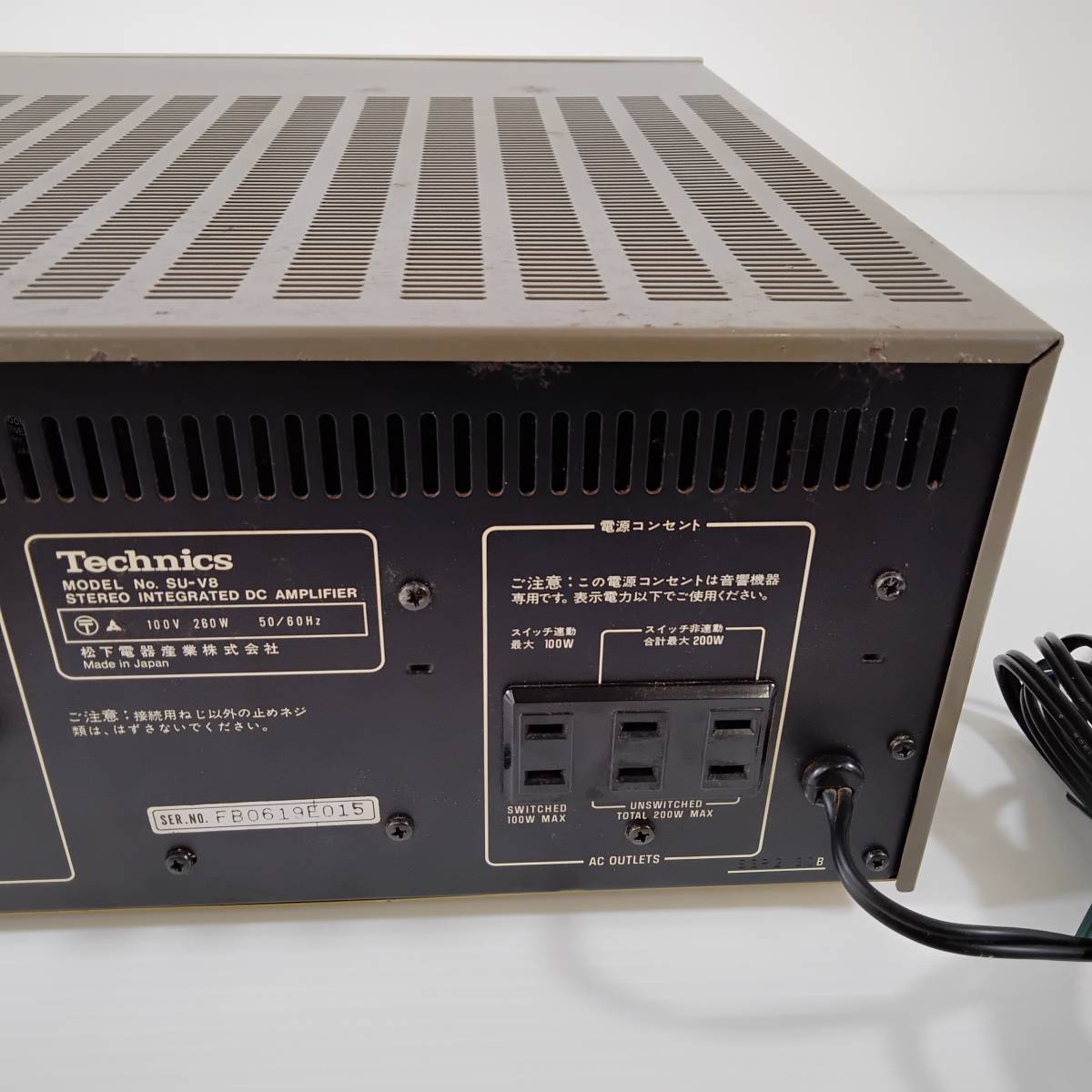 新作，低価】 Technics テクニクス SU-V8 プリメインアンプ 通電確認済