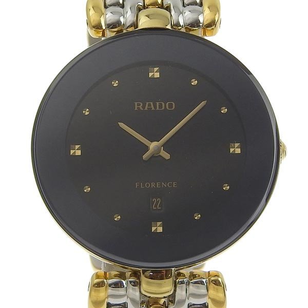 1円☆稼働品RADO⁄ラドーフローレンス 160.3606.2N デイト スイス製 1円