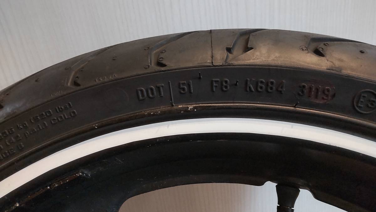 タイヤほぼ新品 VTR1000F フロントホイール SC36 ホーネット VTR250