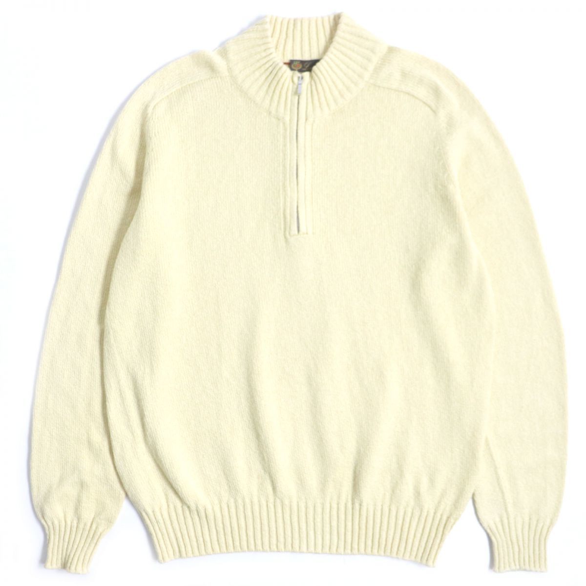 美品▽Loro Piana ロロピアーナ ハーフZIP コットン100% セーター