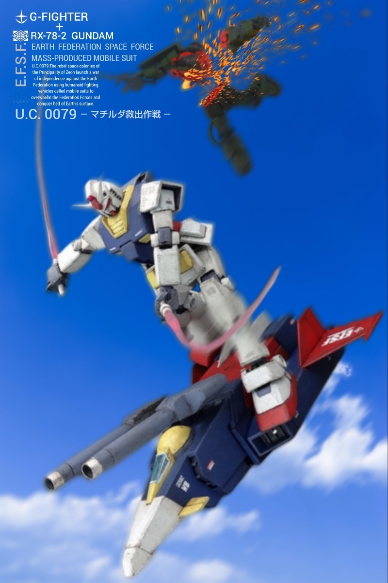 Gアーマー 塗装済み完成品 HGUC RX-78-2 ガンダム Gファイター 