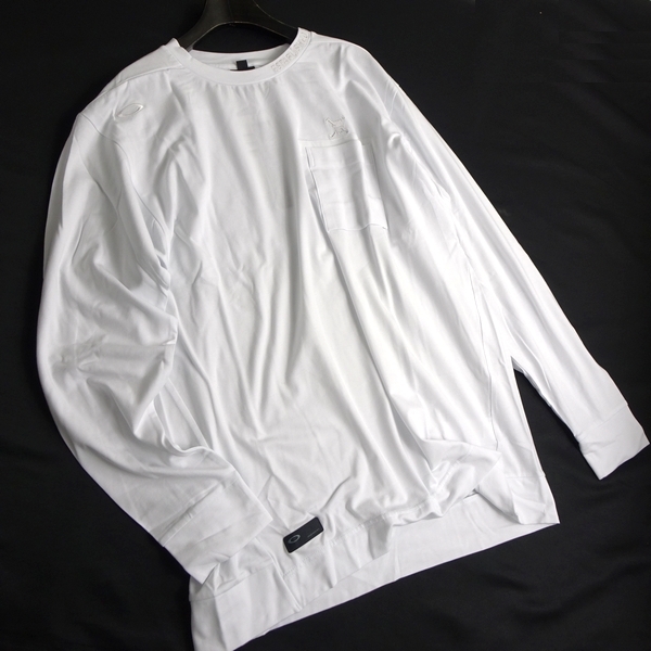 OAKLEY オークリー スカル ゴルフ 新品 吸汗速乾 ストレッチ クルーネック 長袖 シャツ Tシャツ インナー FOA404128 100 L ▲018▼kkf069ky