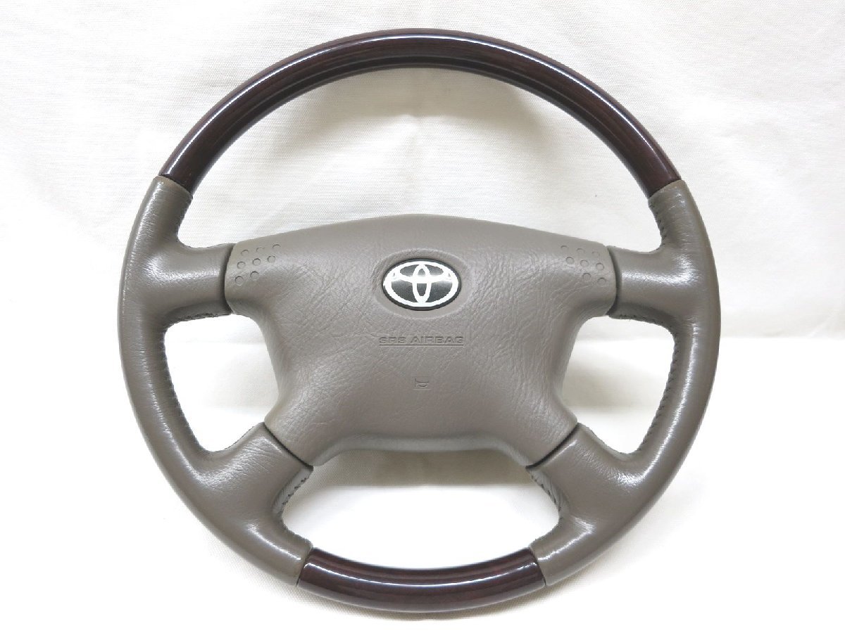 グランドハイエース VCH10W 純正 ウッド ステアリング ハンドル エアバック カバー ハイエース100系 グランビア 管理番号（W-CX14）
