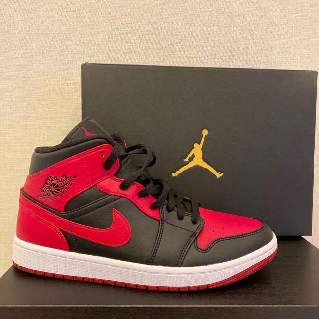 ナイキエアージョーダン1 レトロ 赤黒 9 27 新品】Nike Jordan 9 red 27.5cm 美 NIKE AIR ジョーダン1 27㎝　美品