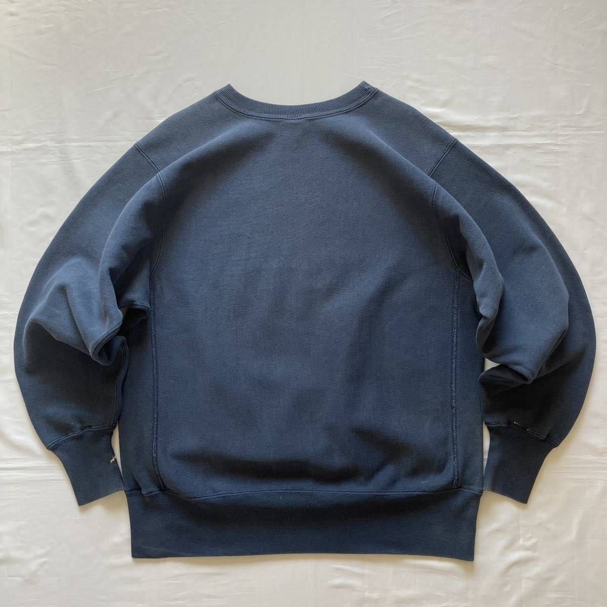 美品 ネイビー NAVY 白プリント グッドフェード 80
