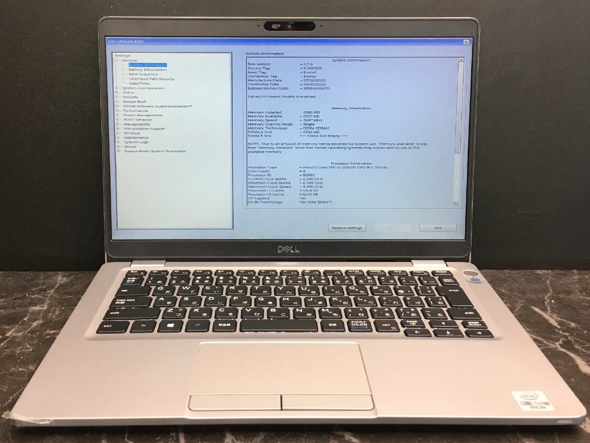 0 Latitude DELL Core i5 ⁄ 1円～ LATITUDE 第10世代 □ジャンク 中古 