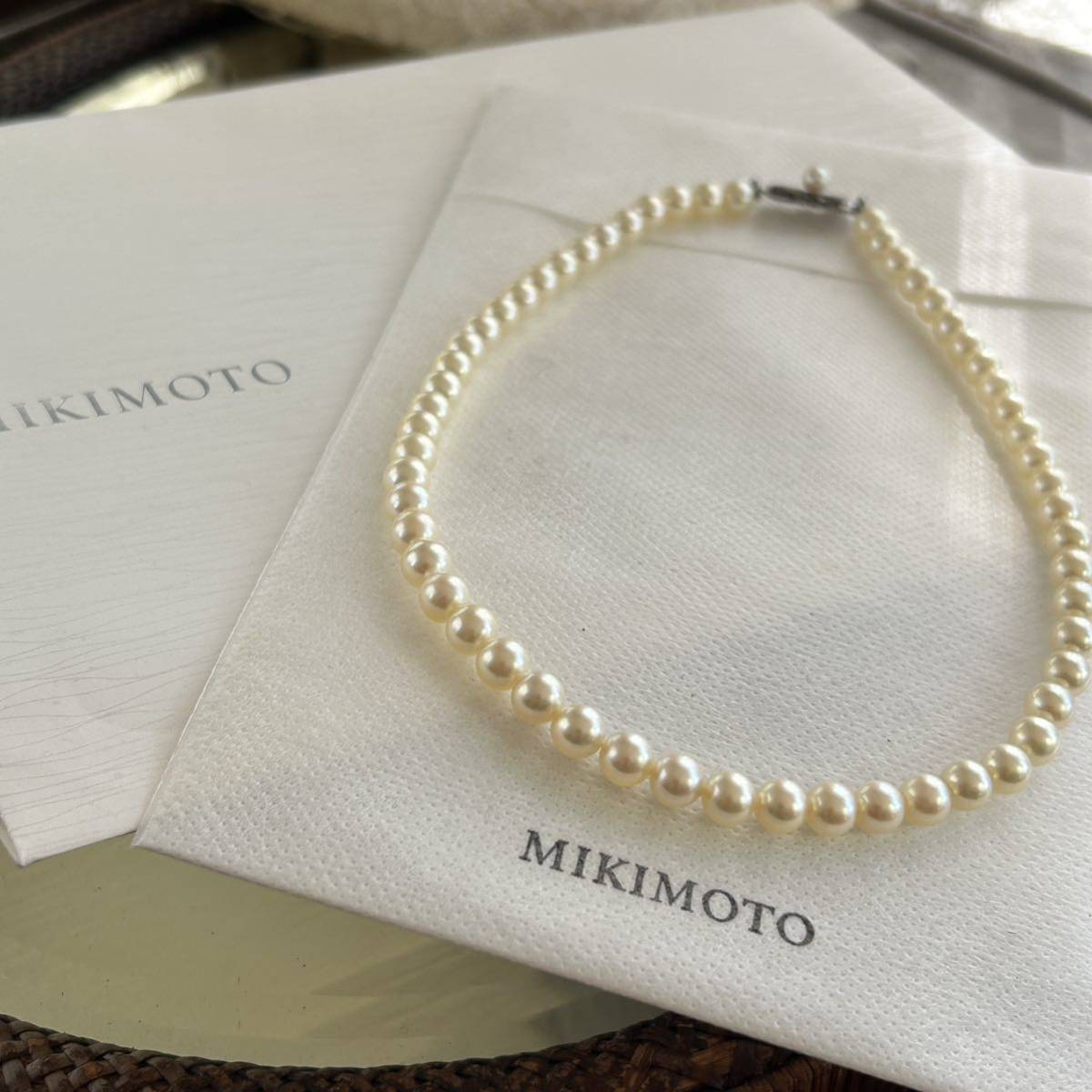 MIKIMOTOあこや本真珠 クリーム系チョーカーネックレス