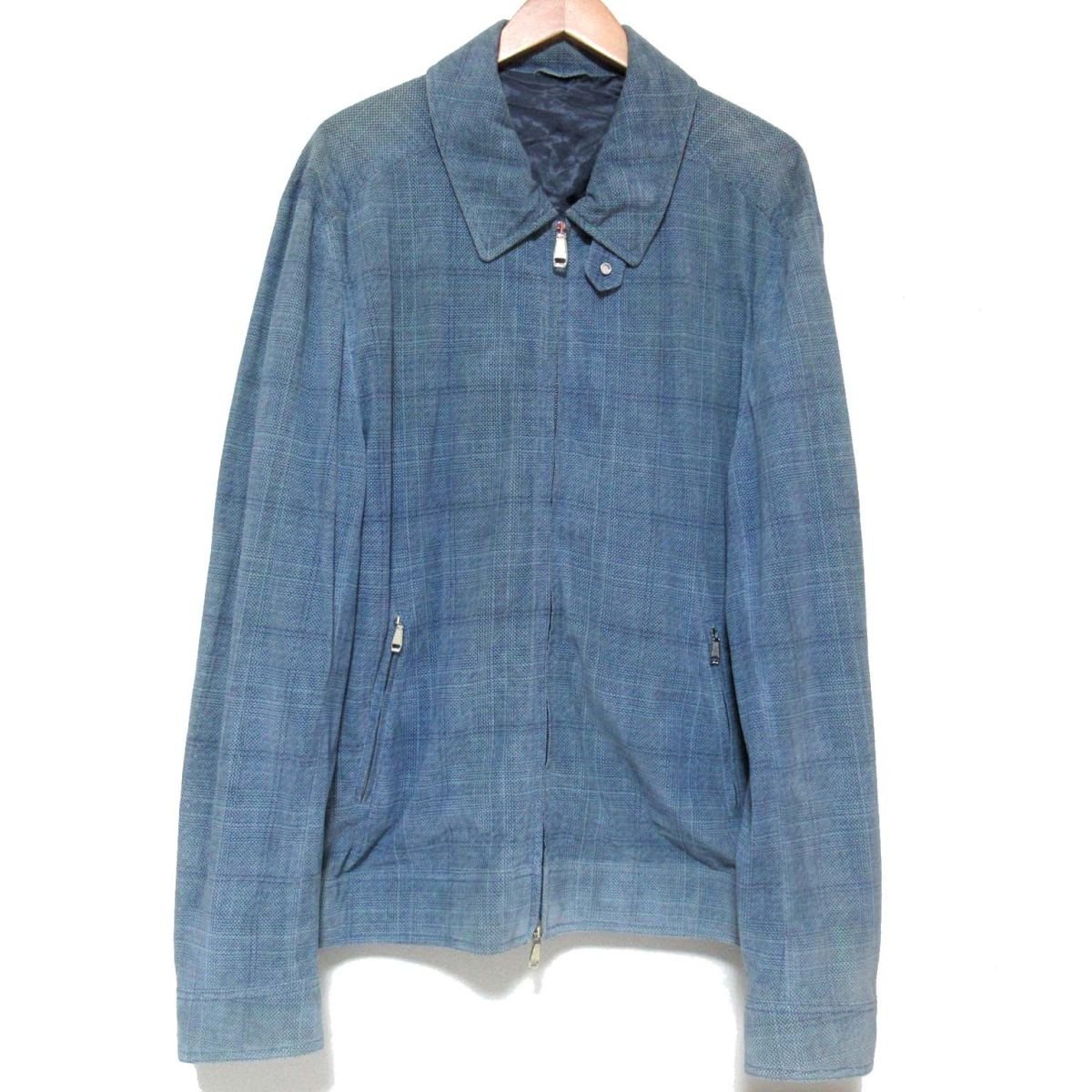 Brioni ブリオーニ パンチング スエード レザー ジップアップ 