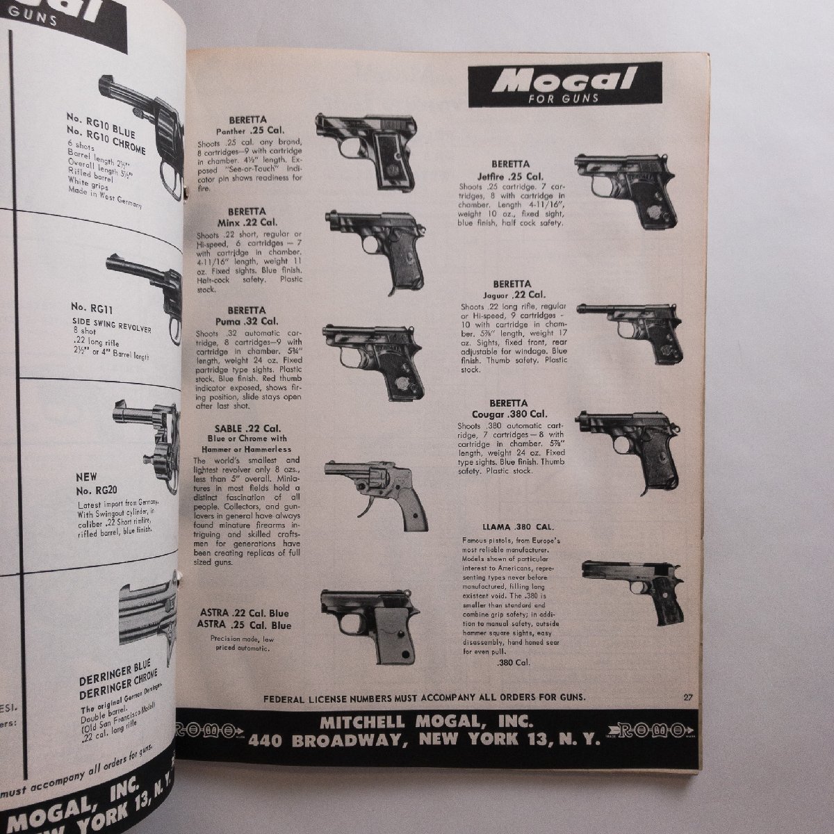 カタログ MOGAL CATALOG NUMBER10 剃刀 双眼鏡 ナイフ 銃_3