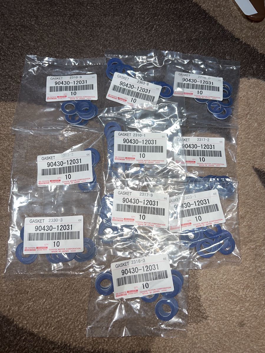 トヨタ純正 オイルドレンガスケット　オイルドレンパッキン 品番90430-12031 100枚セット！