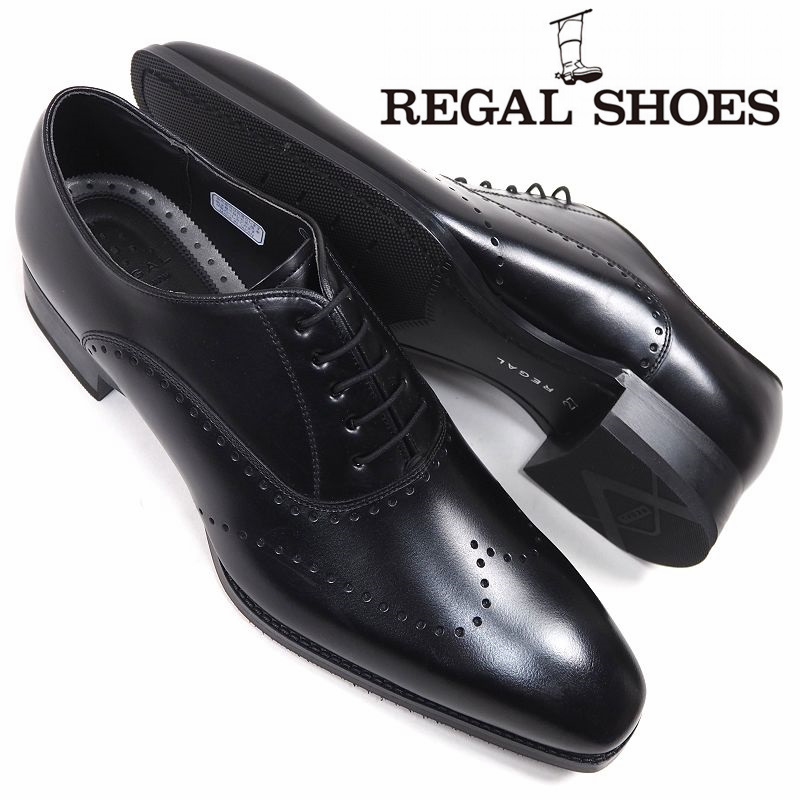 REGAL リーガル ストレートチップ レザーシューズ 黒 241/2 ビジネス