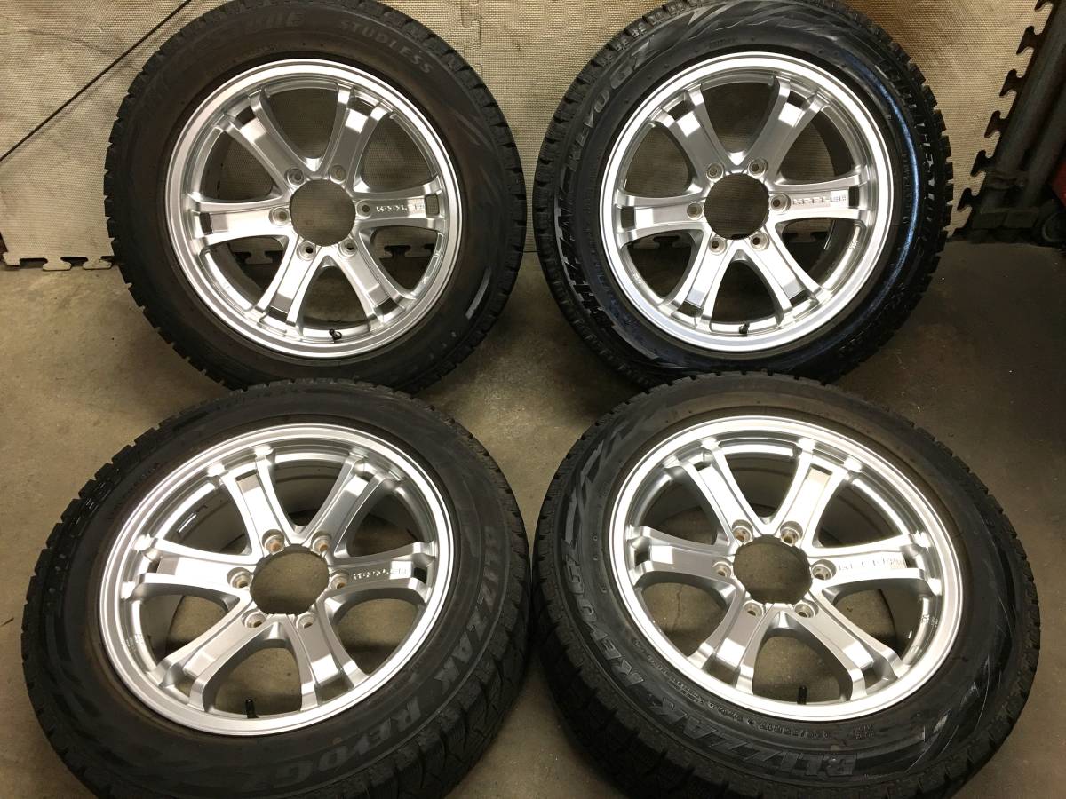 【ハイエース】溝有225/55R17ブリヂストン スタッドレスタイヤ＆17×7.5J+25 PCD139.7 6H WEDSキーラーフォースアルミホイール ４本