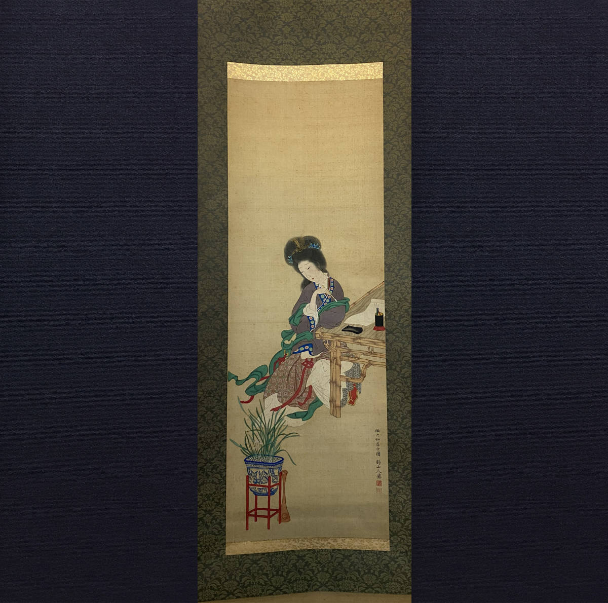 お得，大人気 474/○浅野文夫 油彩画 『静かな村道 フランス』 風景画