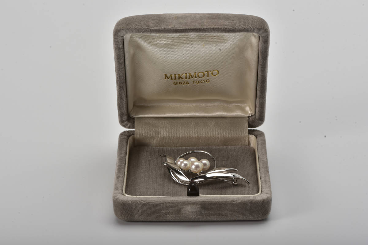 ブローチ パール ミキモト あこや真珠 真珠 シルバー MIKIMOTO 