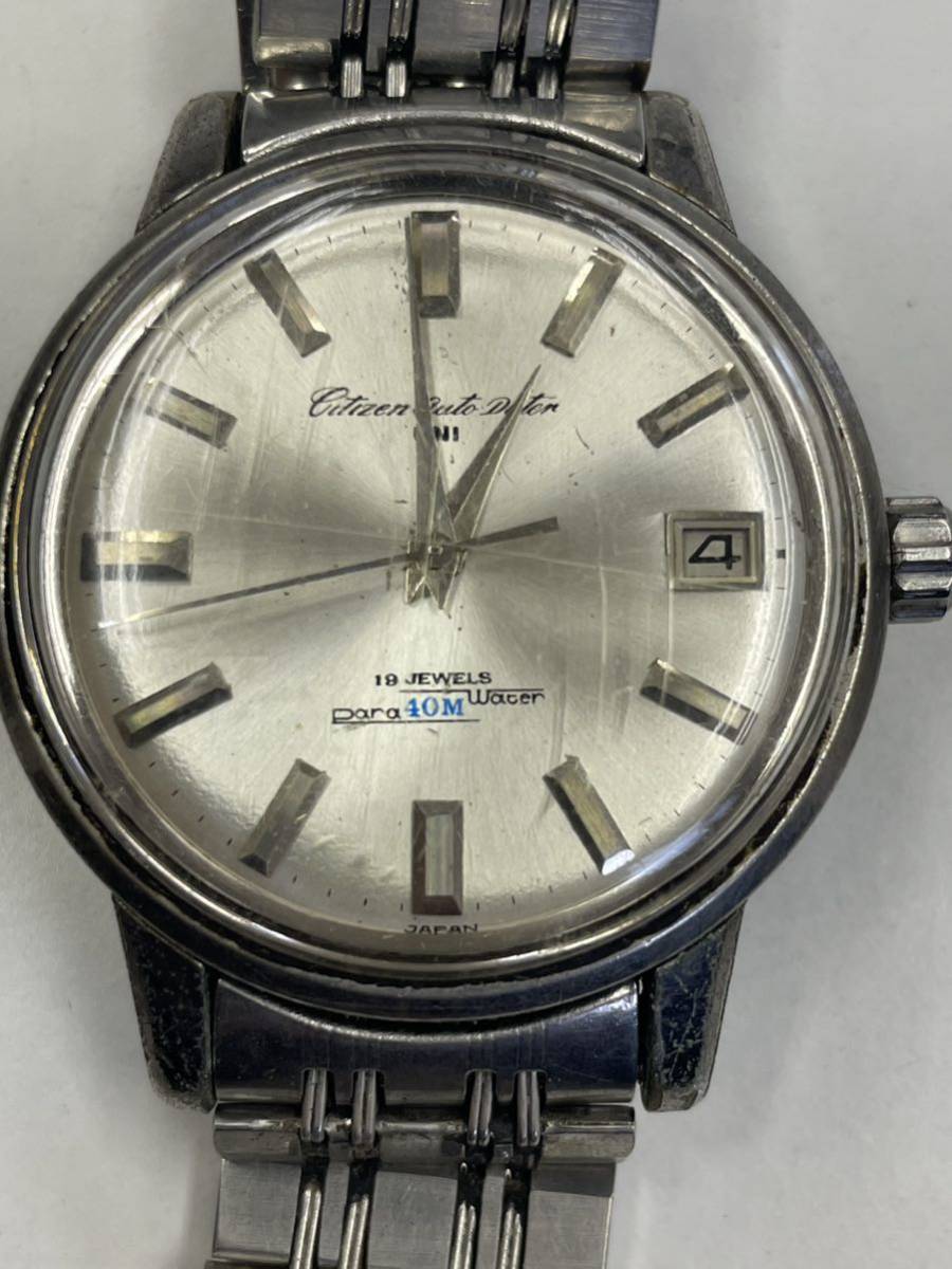 34.稼働品・CITIZEN AUTO DATER uni 腕時計 自動巻き シチズン オート 