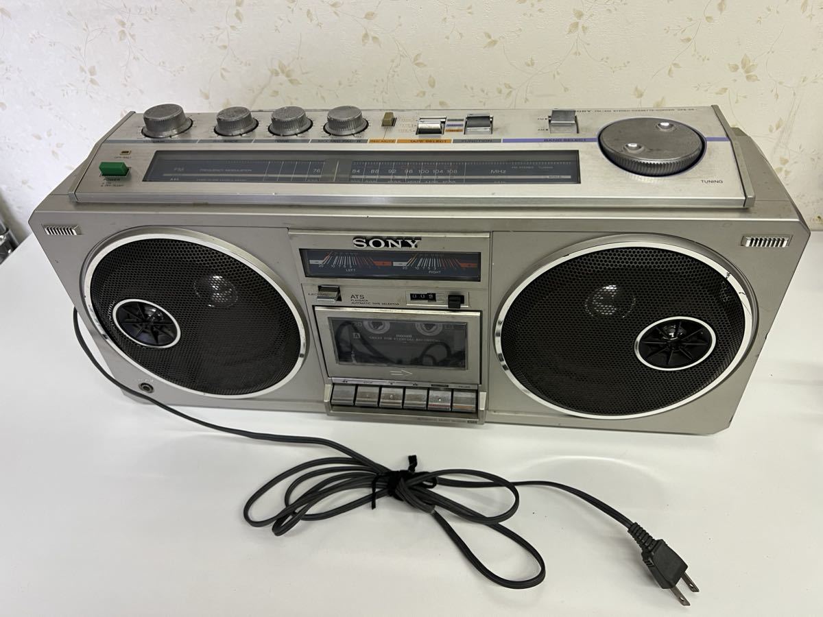AK7430○SONY CFS-66 ソニー ラジカセ FM/AM ステレオ カセット